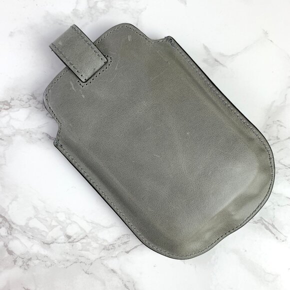 Schmincke Grey Leather Case with Snap - Picture 2 of 5